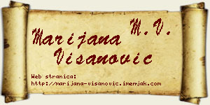 Marijana Višanović vizit kartica